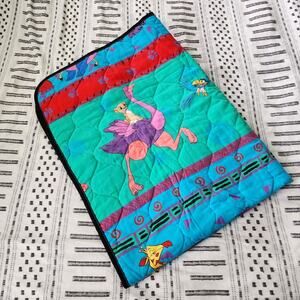Vintage Disney Lion King Quilted Blanket Simba Nala Toddler Bed Retro 42 x 56